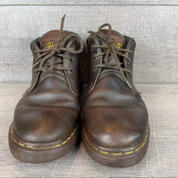 Vintage Dr Martens mens sz 9 brown boots - Picture 10 of 11